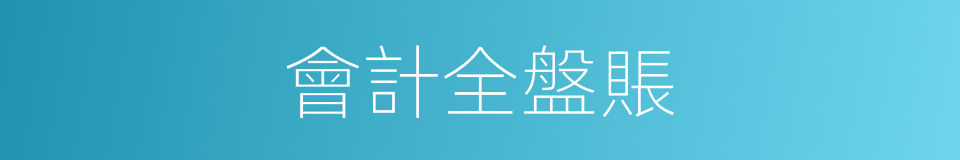 會計全盤賬的同義詞