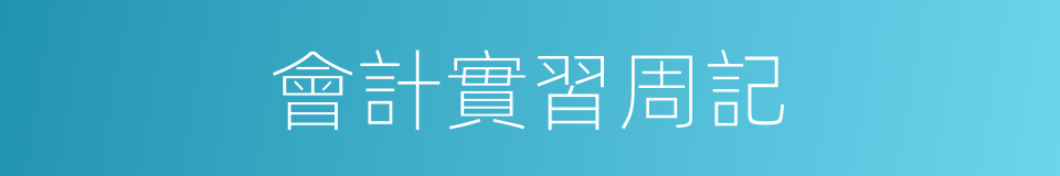 會計實習周記的同義詞
