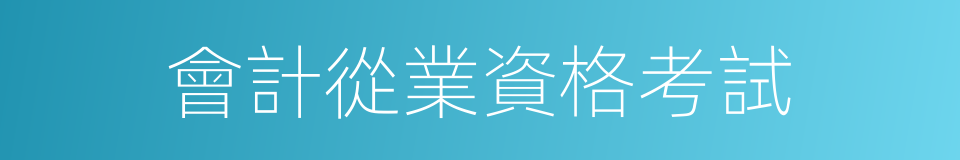 會計從業資格考試的同義詞
