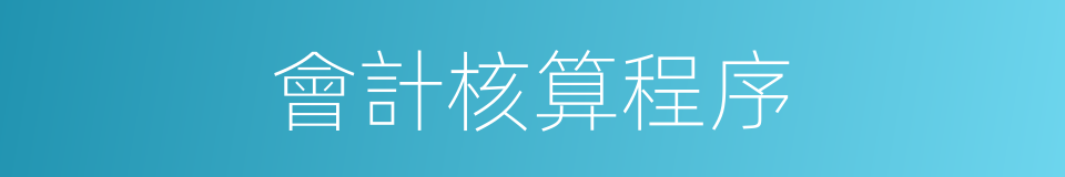 會計核算程序的同義詞
