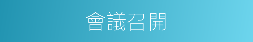 會議召開的同義詞