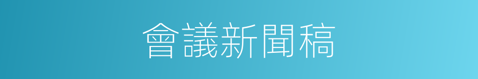 會議新聞稿的同義詞