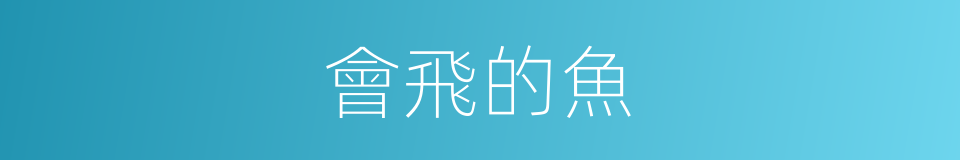 會飛的魚的同義詞