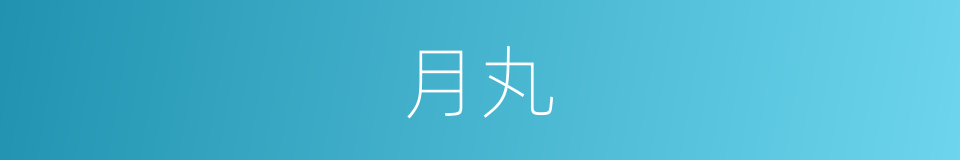 月丸的意思