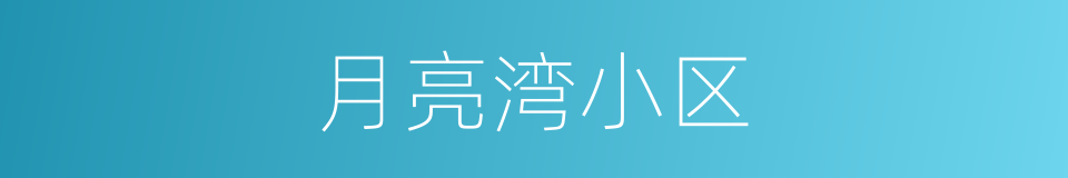 月亮湾小区的同义词