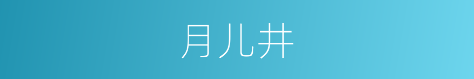 月儿井的同义词