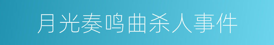 月光奏鸣曲杀人事件的同义词