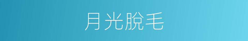 月光脫毛的同義詞