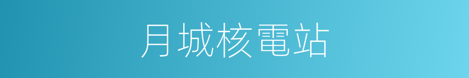 月城核電站的同義詞