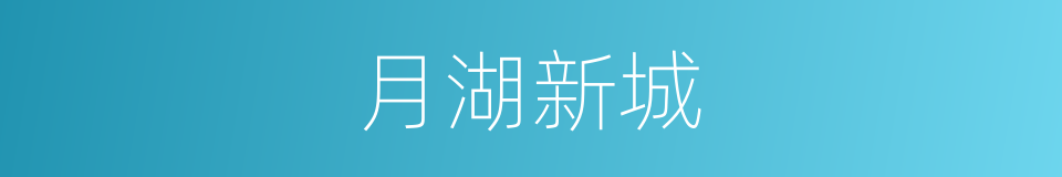 月湖新城的同义词