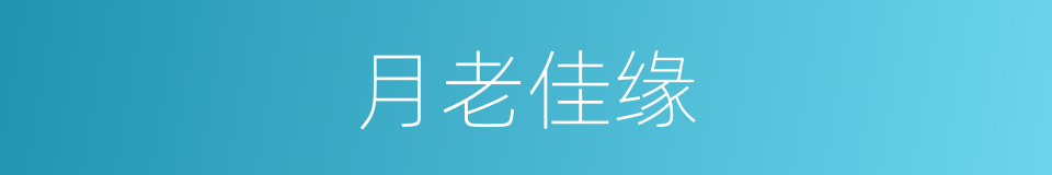 月老佳缘的同义词