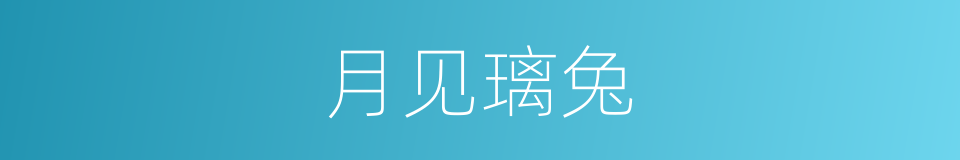 月见璃兔的同义词