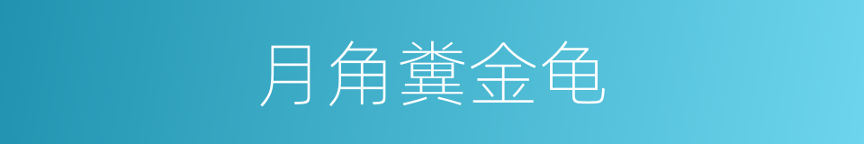 月角糞金龟的同義詞