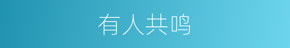 有人共鸣的同义词