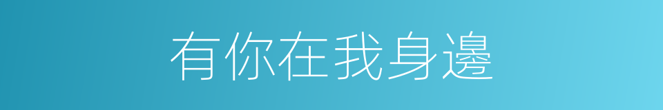 有你在我身邊的同義詞