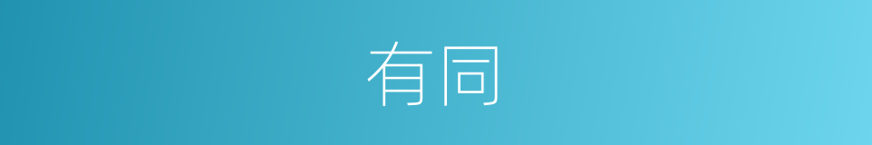 有同的意思