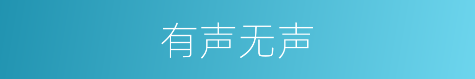 有声无声的同义词