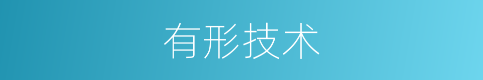 有形技术的同义词