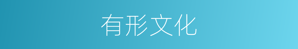 有形文化的同义词