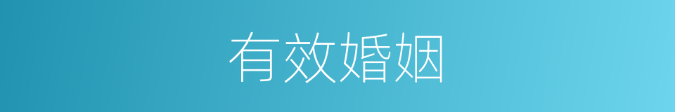 有效婚姻的同义词