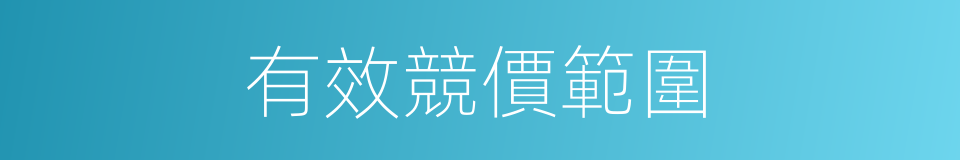 有效競價範圍的同義詞