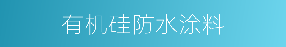 有机硅防水涂料的同义词