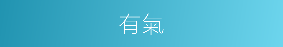 有氣的意思