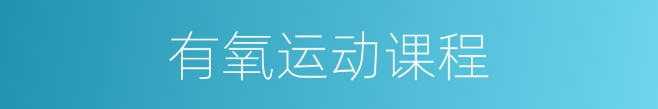 有氧运动课程的同义词