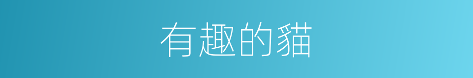 有趣的貓的同義詞