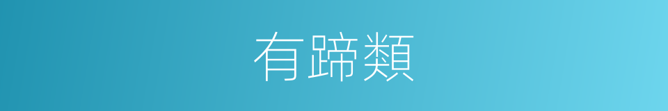 有蹄類的意思