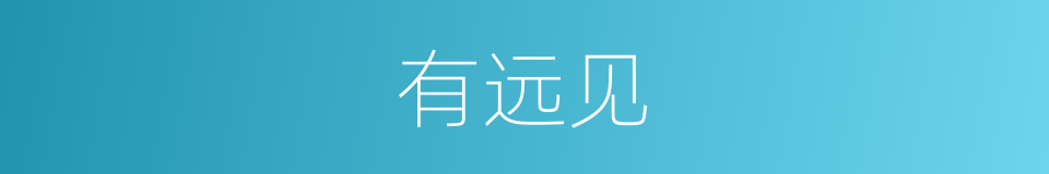 有远见的同义词