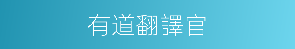 有道翻譯官的同義詞