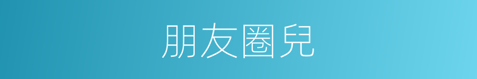 朋友圈兒的同義詞