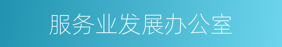 服务业发展办公室的同义词