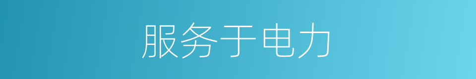 服务于电力的同义词