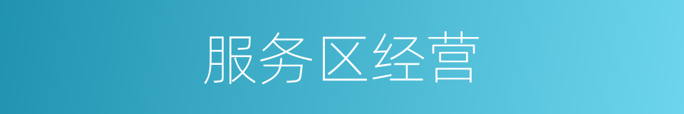 服务区经营的同义词