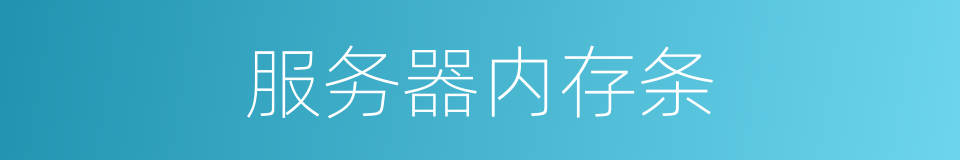 服务器内存条的同义词