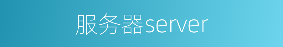 服务器server的同义词
