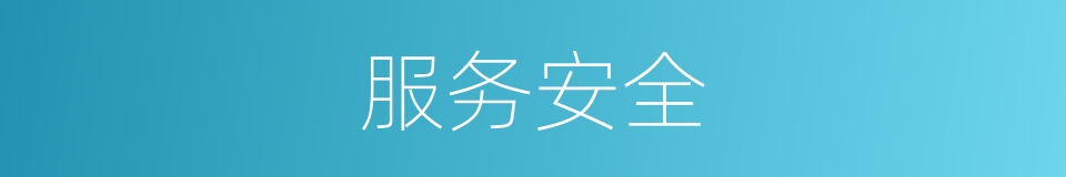 服务安全的同义词