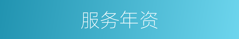 服务年资的同义词