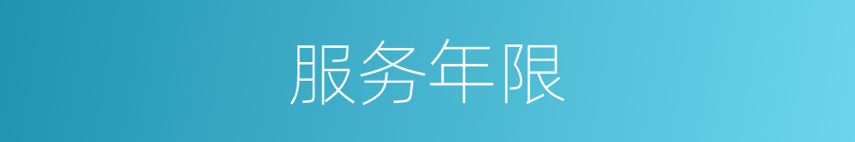 服务年限的同义词