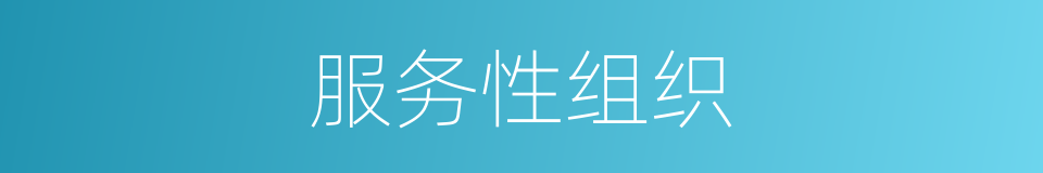 服务性组织的同义词