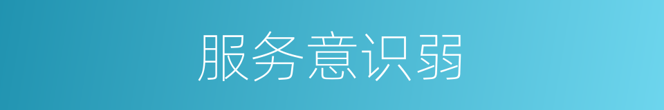 服务意识弱的同义词