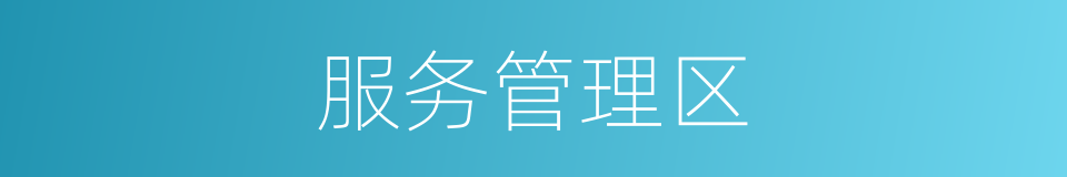 服务管理区的同义词
