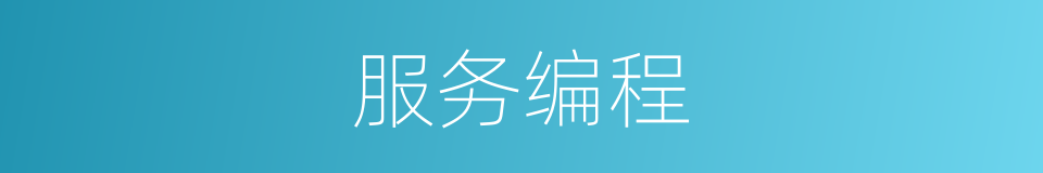 服务编程的同义词