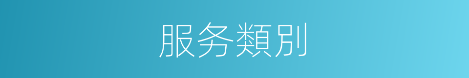 服务類別的同義詞