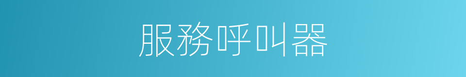 服務呼叫器的同義詞