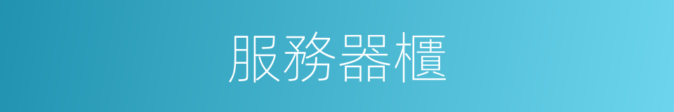 服務器櫃的同義詞