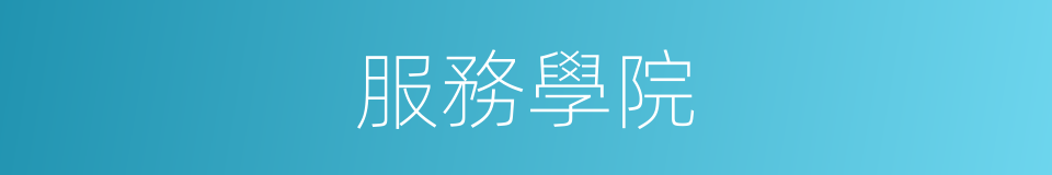 服務學院的同義詞