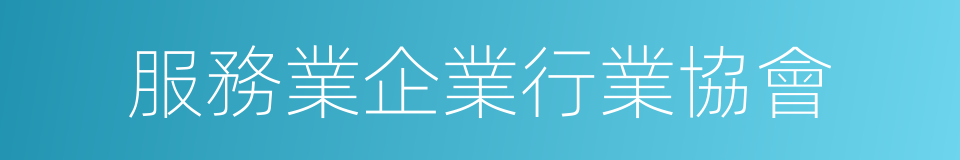 服務業企業行業協會的同義詞